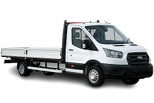Van Rental Preston - White Ford Transit Dropside Van - Van hire Preston